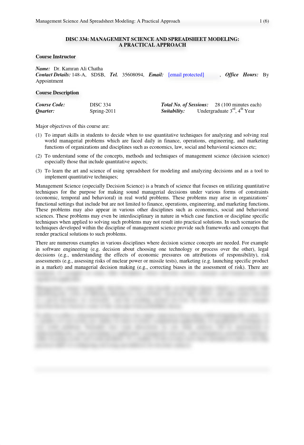 DISC 334-Management Science and Spreadsheet Modeling for UG Spring 2010-2011 Final (2)_dr2qy3zd1m6_page1