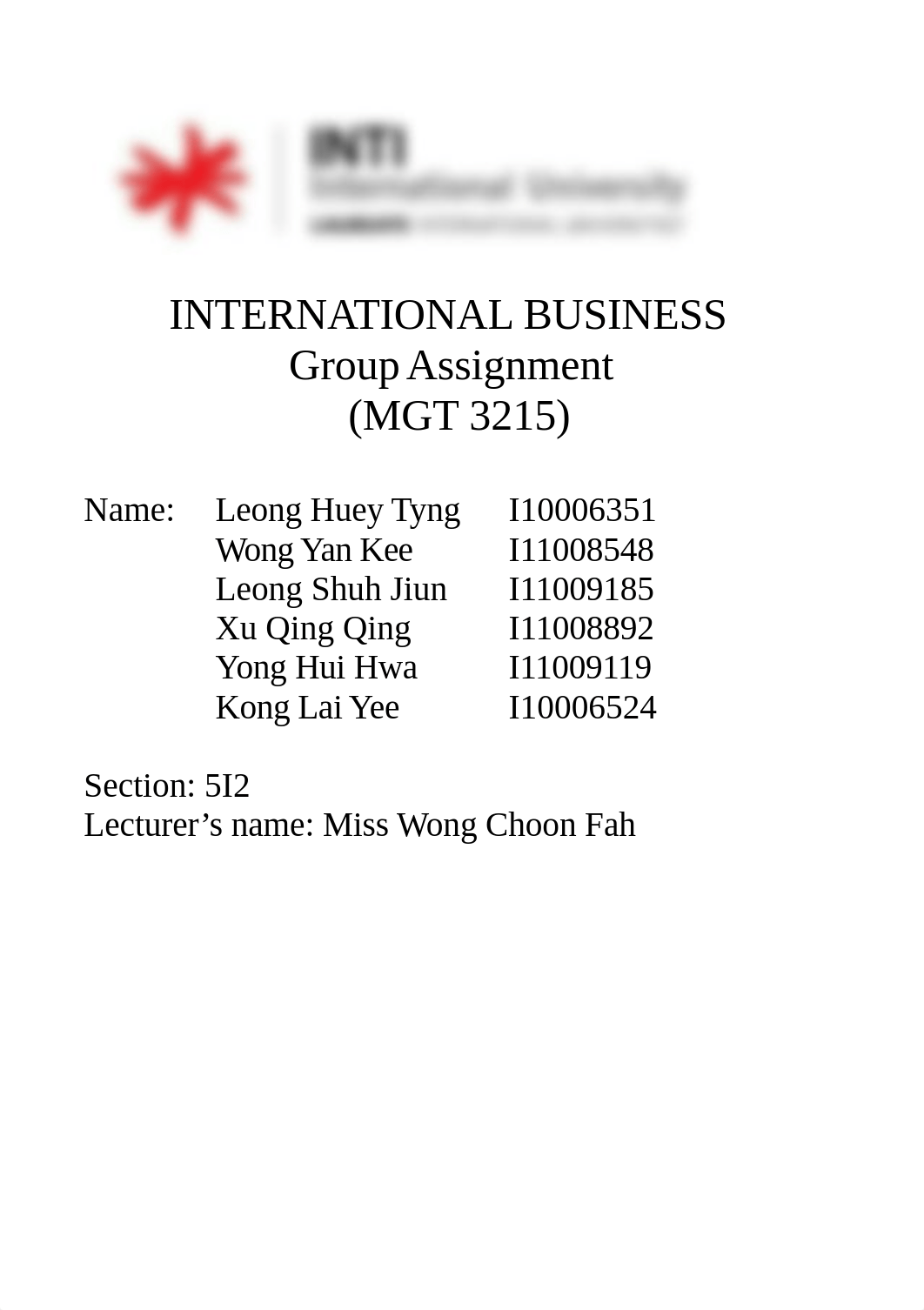 International Business Group Assignment_dr2ripu723m_page1