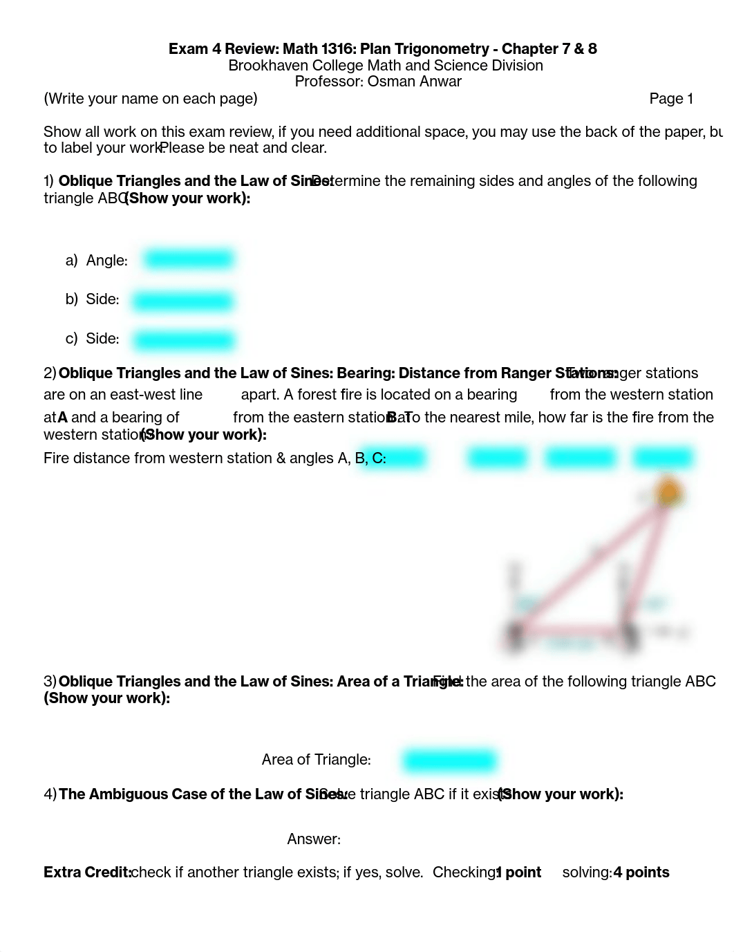 Exam4_Review_Plane_Trigonometry_Chapter7&8_Review_MATH_1316_Professor_Osman_Anwar.pdf_dr2s4ytiug6_page1