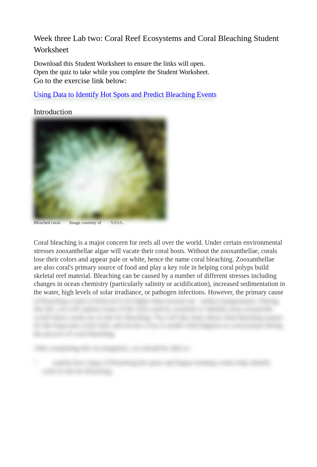 1.  Week thee Lab two_Coral Reef Ecosystems and Coral Bleaching.docx_dr3lr3u77h9_page1