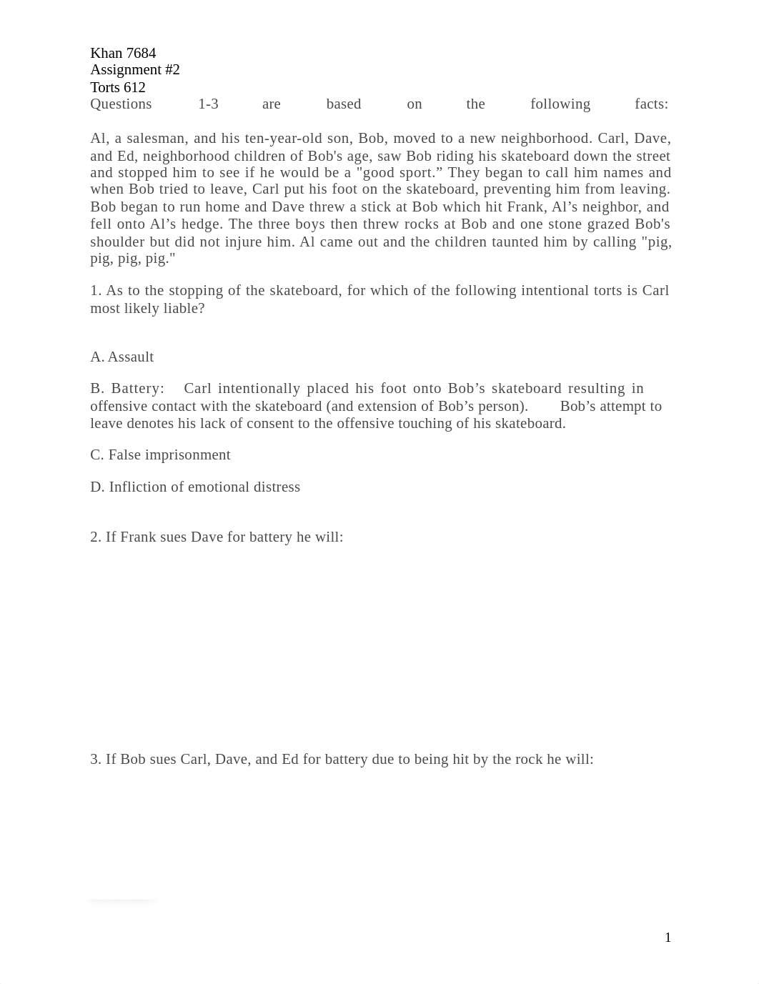 Torts 612, Assignment #2, Khan #7684.docx_dr3mfxj4pkw_page1