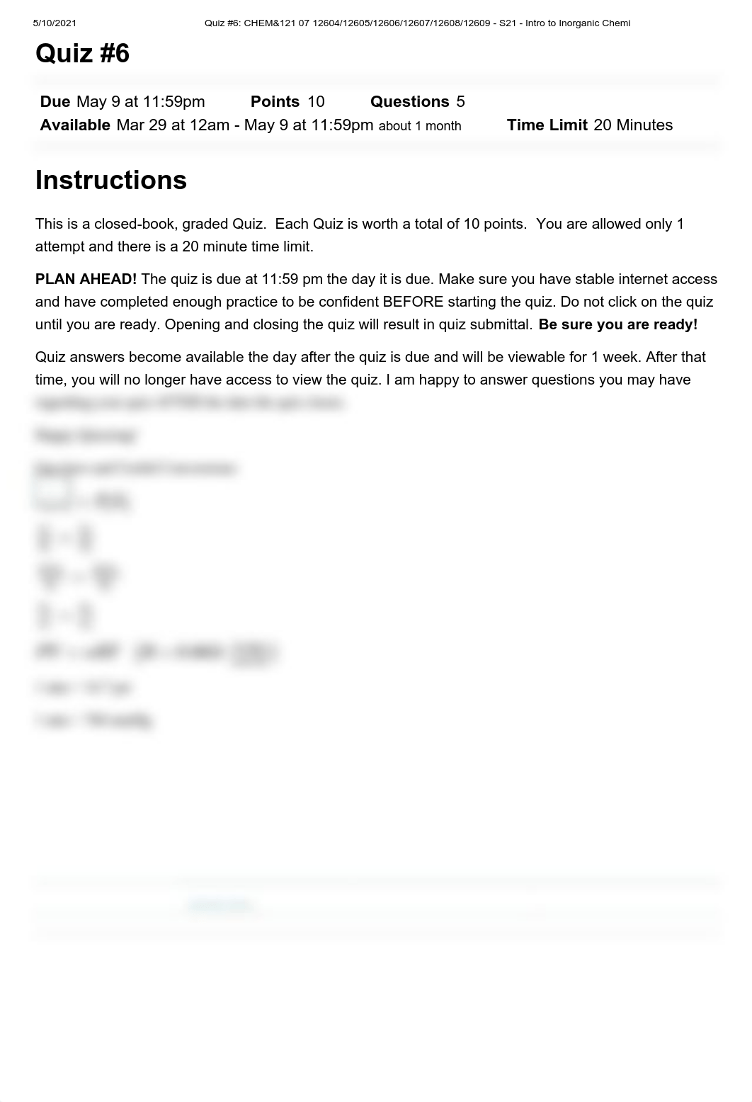 Quiz #6_ CHEM&121 07 12604_12605_12606_12607_12608_12609 - S21 - Intro to Inorganic Chemi.pdf_dr3vptcgre2_page1