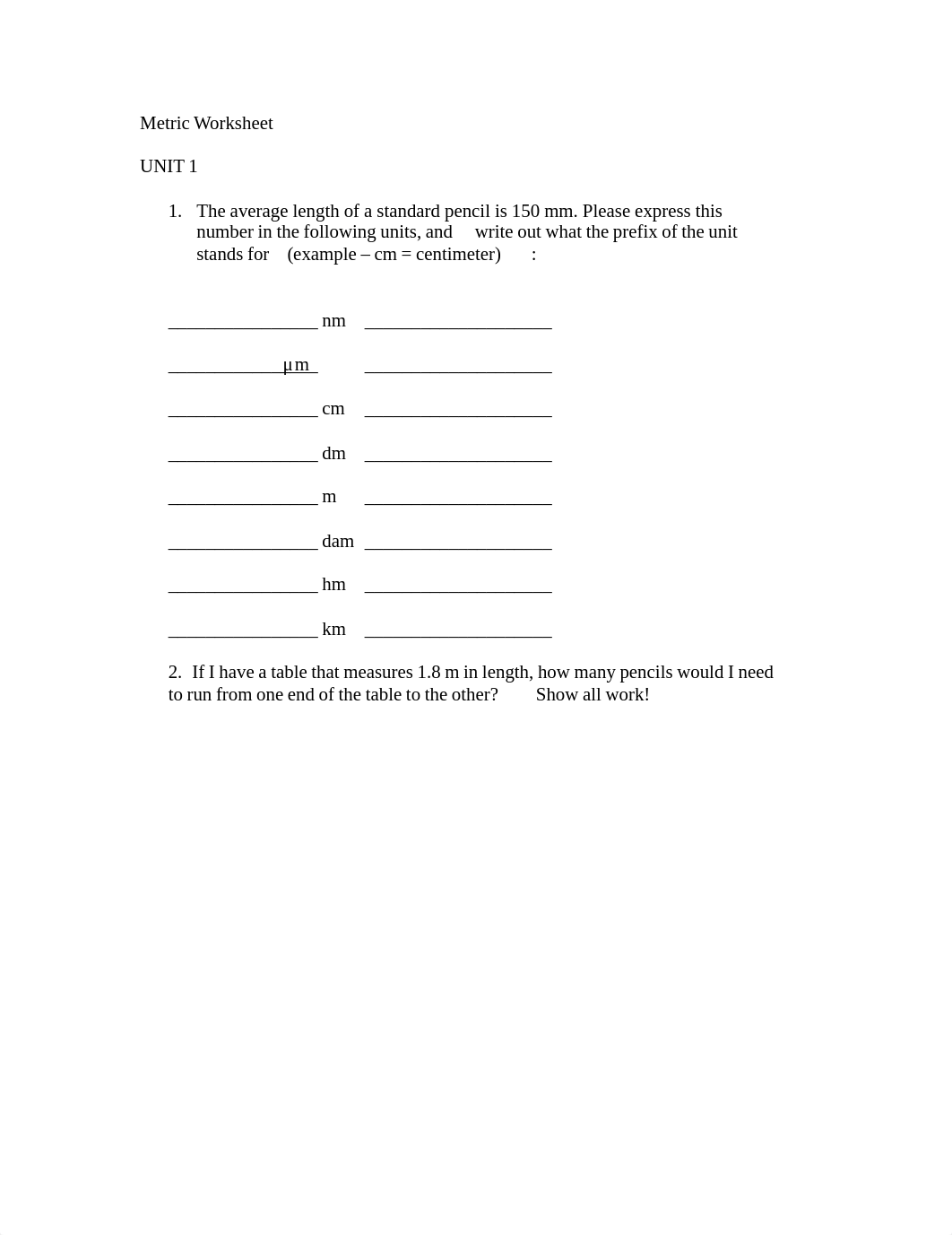 Metric System Worksheet A_dr4cqa5xmm3_page1