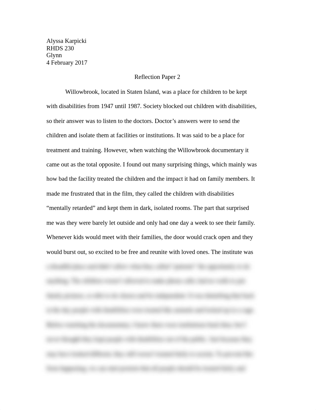 Rehab and Dis RHDS Reflection Willowbrook.docx_dr4rjbsyot6_page1