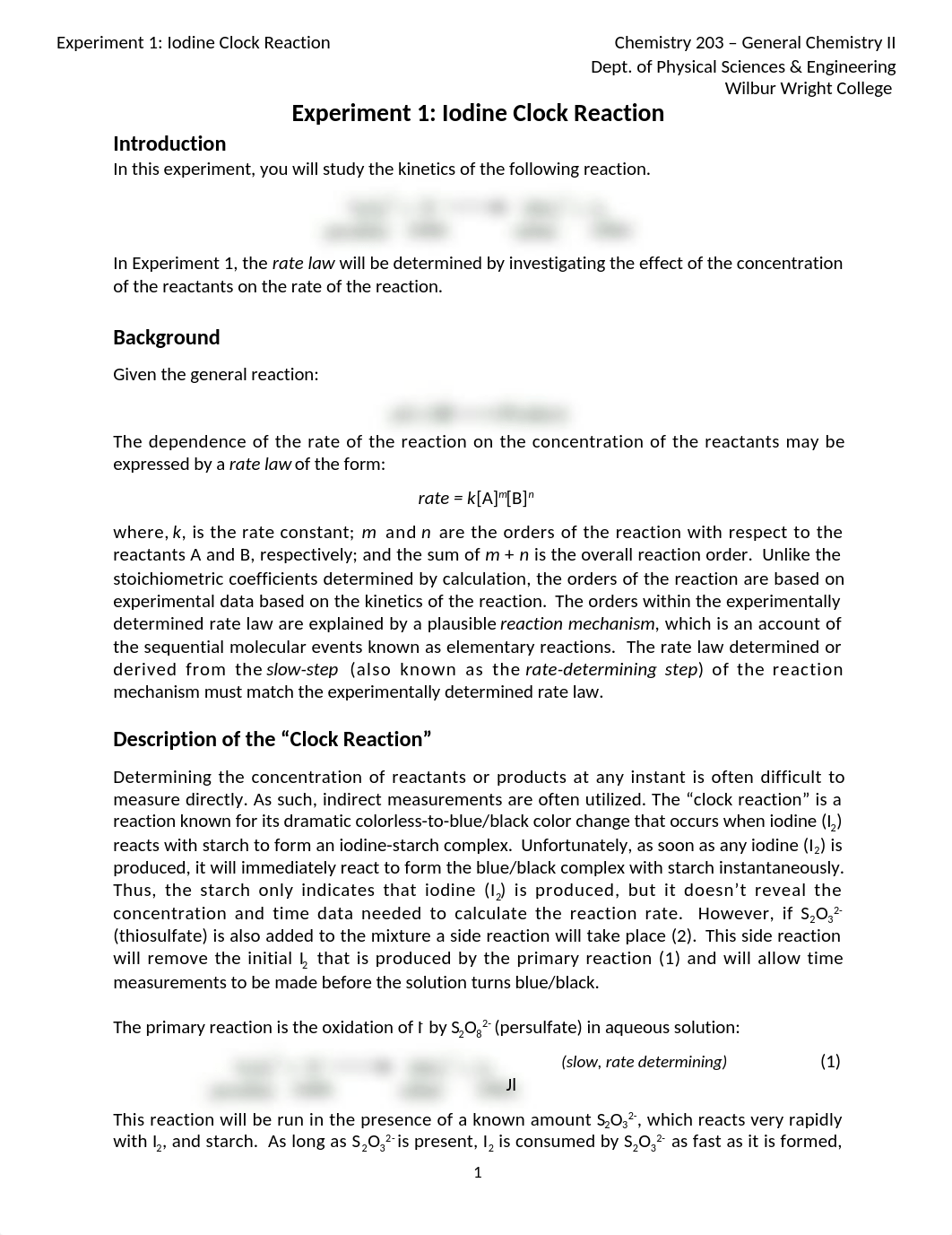 Exp. 1 - Iodine Clock Reaction (Rate Law).docx_dr4tuhbs398_page1