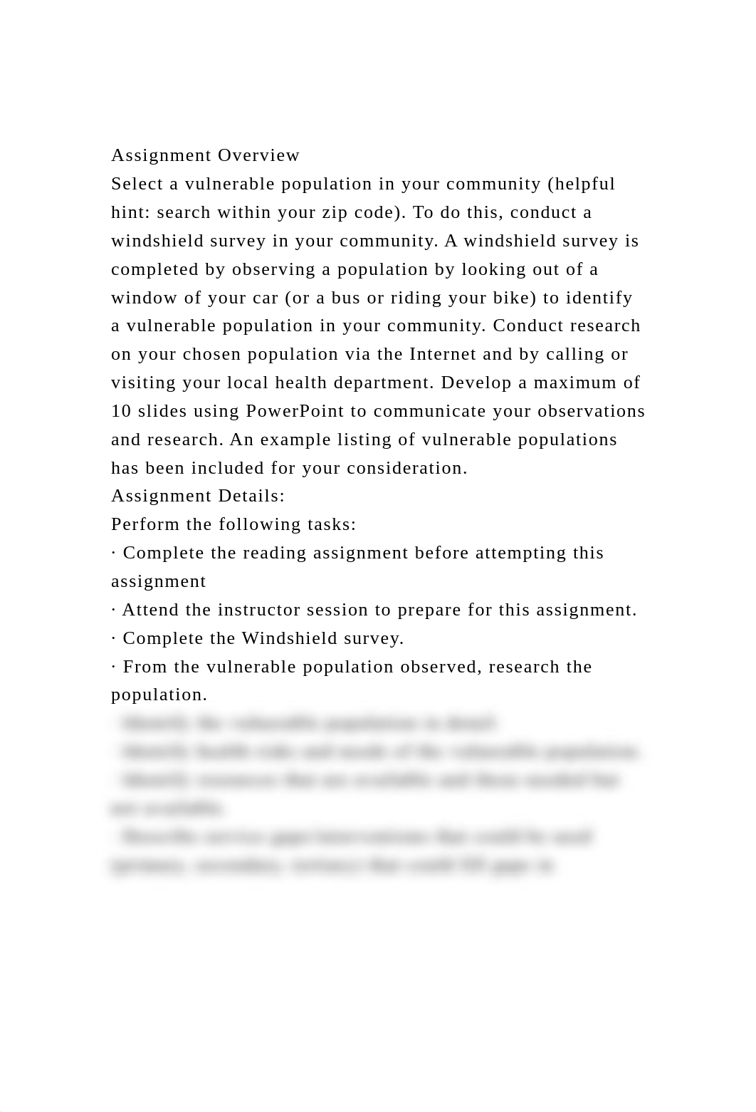 Assignment OverviewSelect a vulnerable population in your commun.docx_dr4wmd3tin5_page2