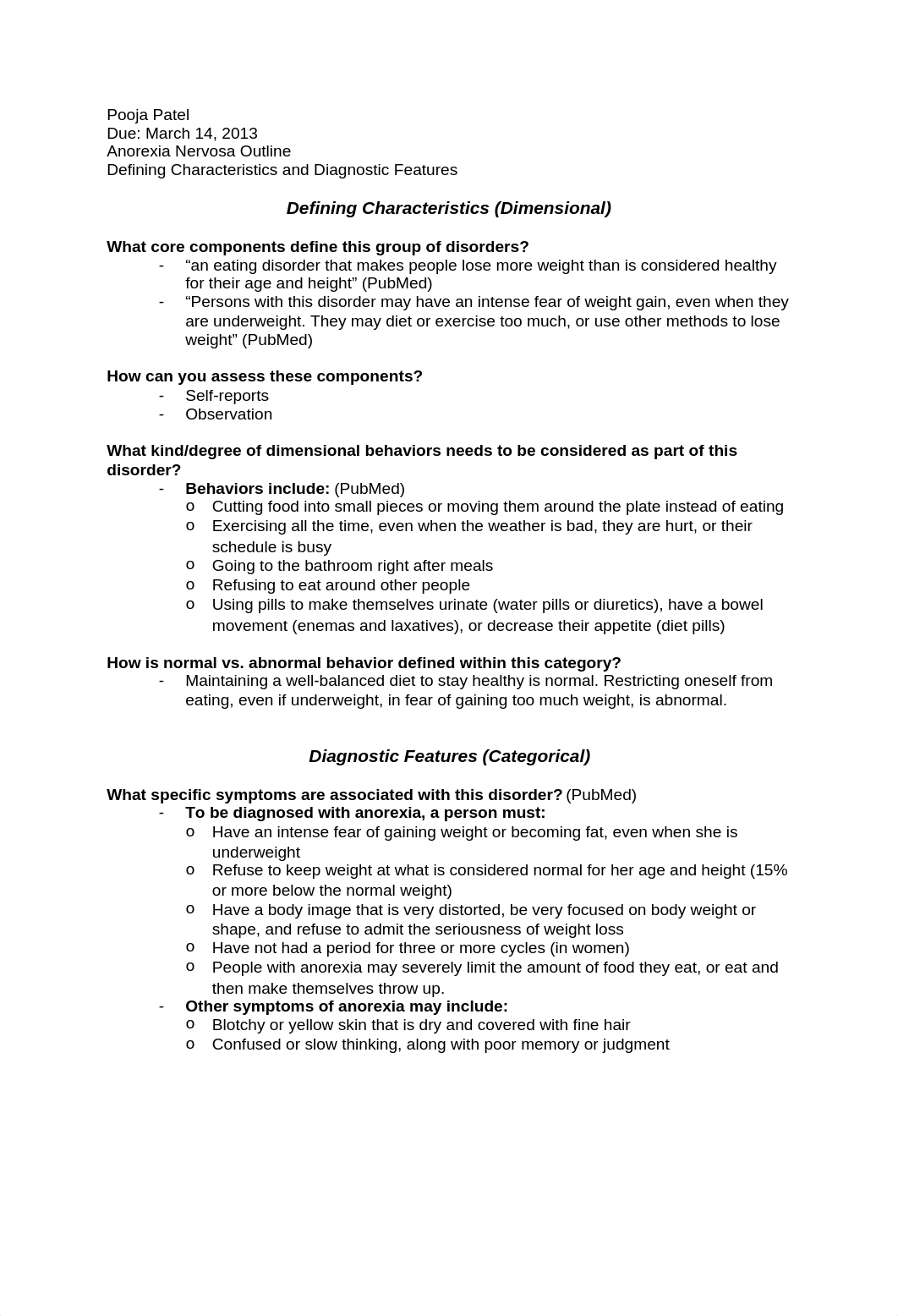 Outline 6 - Anorexia Nervosa - Defining Characteristics and Diagnostic Features_dr5cah2z2fn_page1