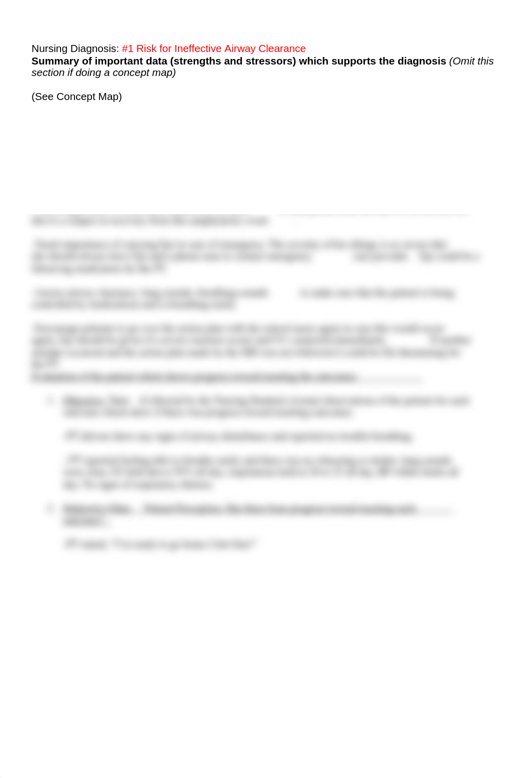 Nursing Care Plan Risk for Ineffective Airway Clearance Peds Fall 2014_dr5qt4vn57j_page1