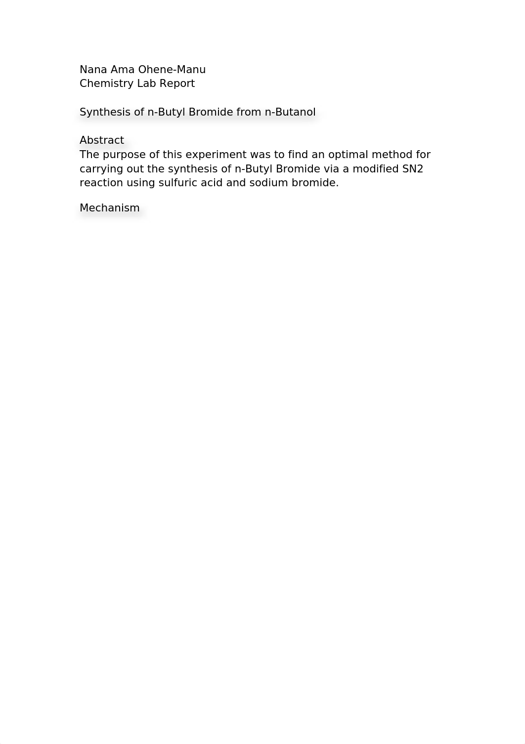 n-Butyl Bromide lab report_dr5vllhnva5_page1