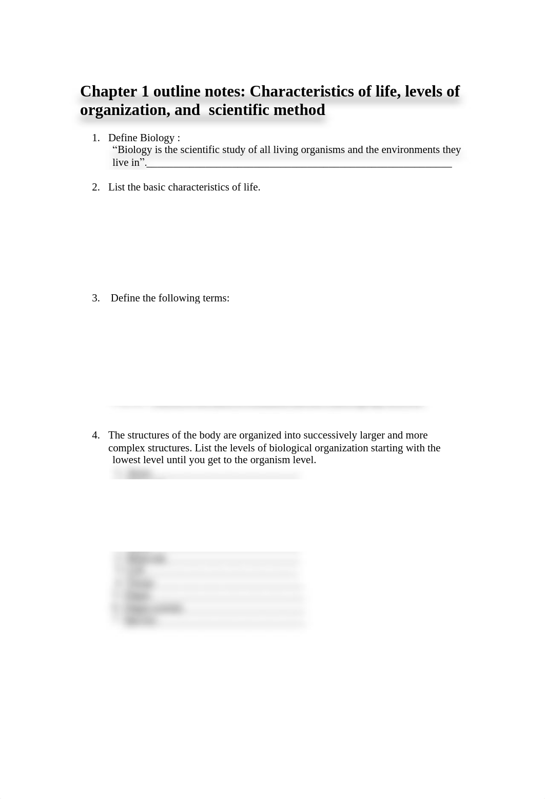 notes for levels of organization, characteristics of life, scientific method.pdf_dr6bqix33bg_page1