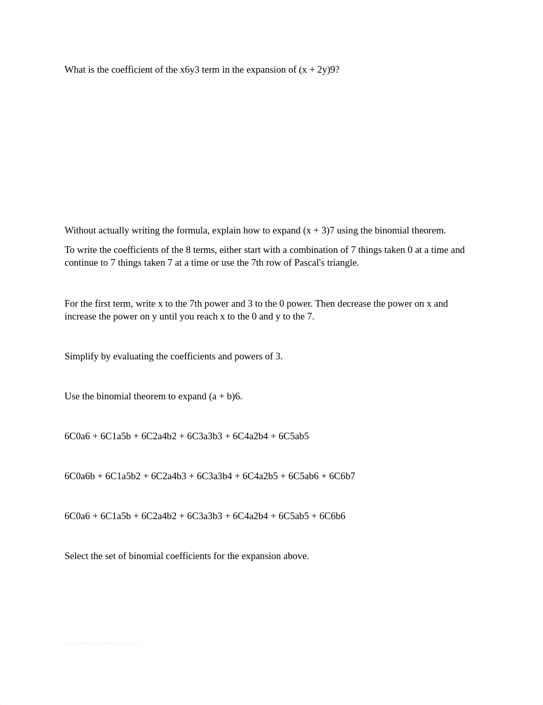 What is the coefficient of the x6y3 term in the expansion of.docx_dr75s55utvp_page1