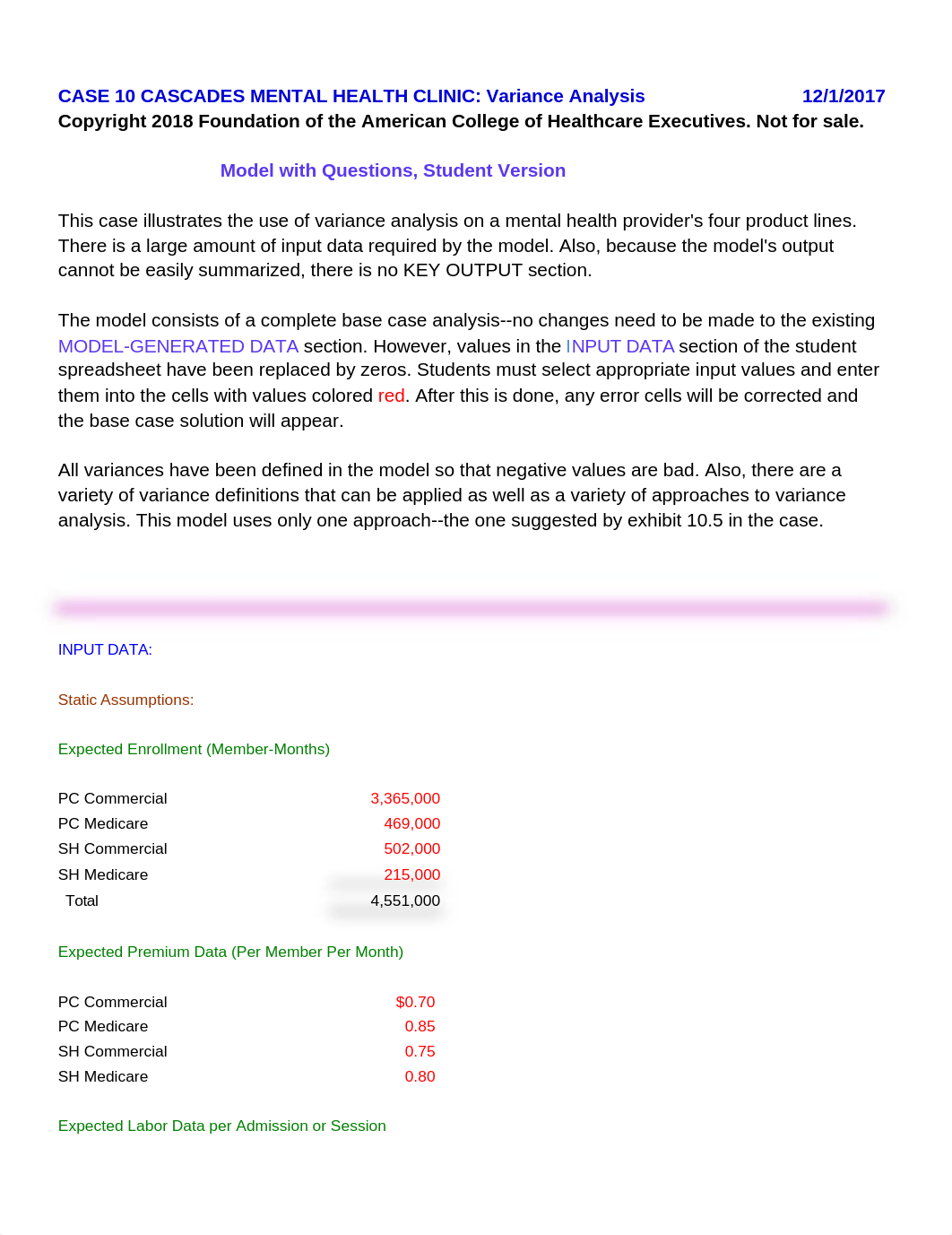 Case 10 Cascades Mental Health Clinic - Student Spreadsheet - 6th edition.xlsx_dr768ywfogi_page1