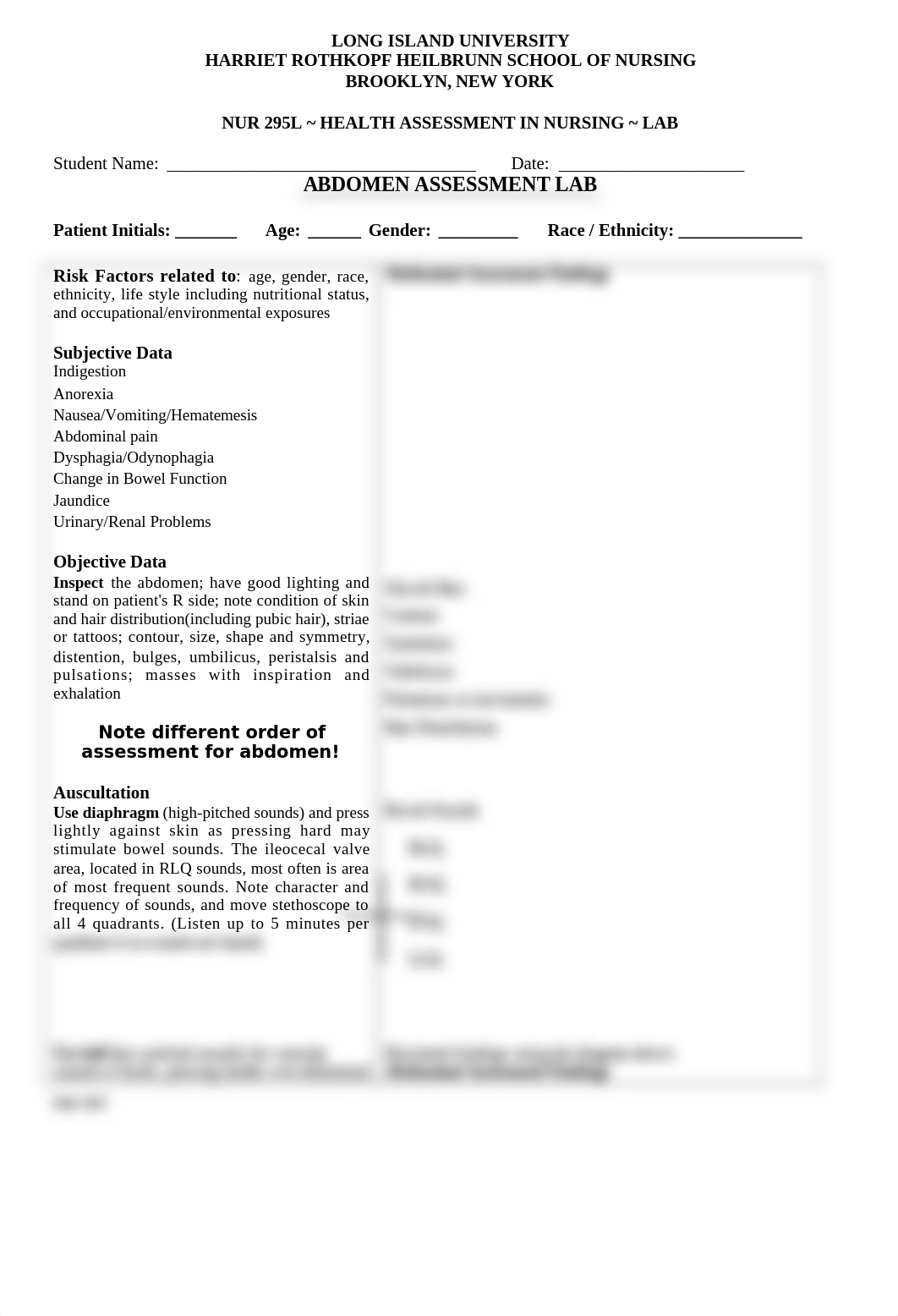 NUR 295L Abdomen Assessment.doc_dr783qxr2nu_page1