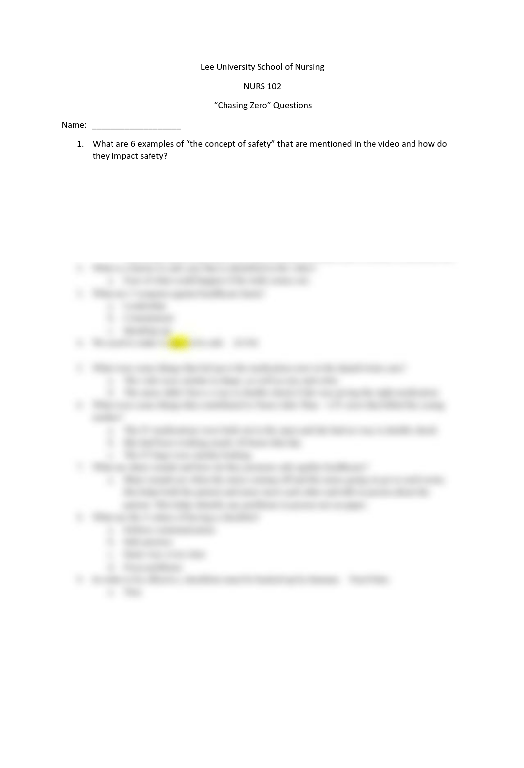 Fall 2019 NURS 102 Chasing Zero questions and answers.pdf_dr7wwetqmnh_page1