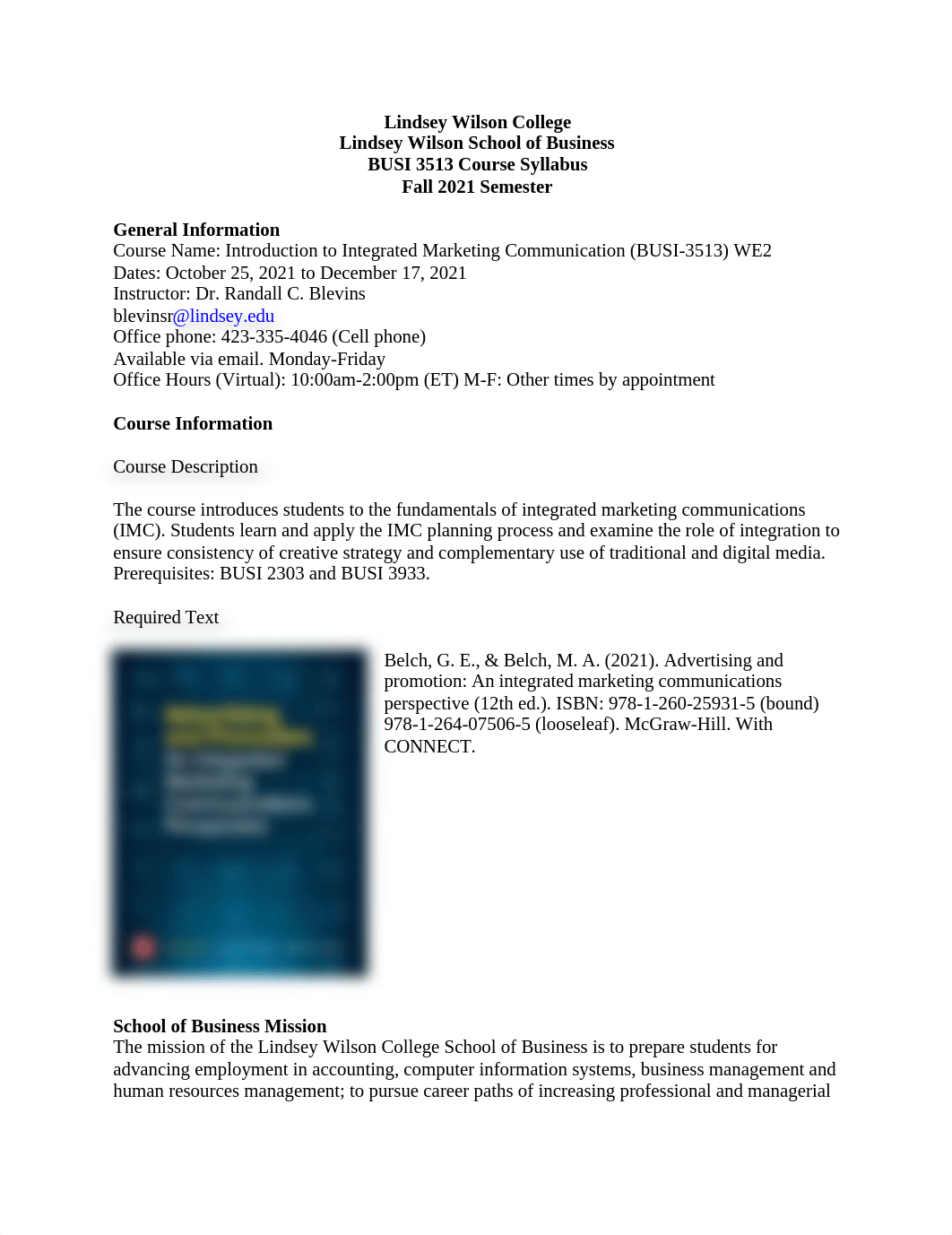 BUSI 3513 Introduction to Integrated Marketing Communication Fall 2021 REV.docx_dr7zr6clyf6_page1