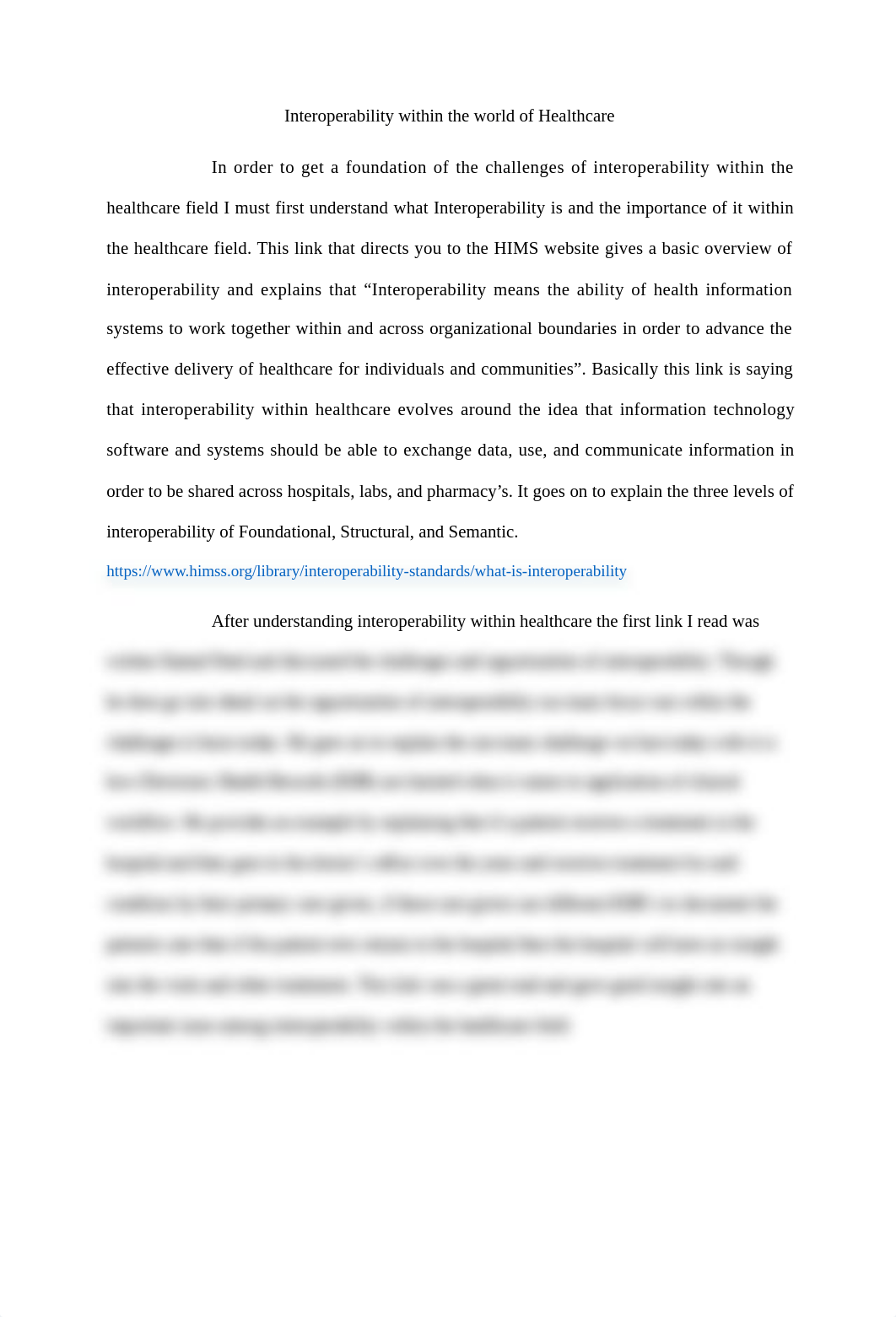 Challenges of Interoperability within the world of Healthcare.docx_dr83f26sf8e_page1