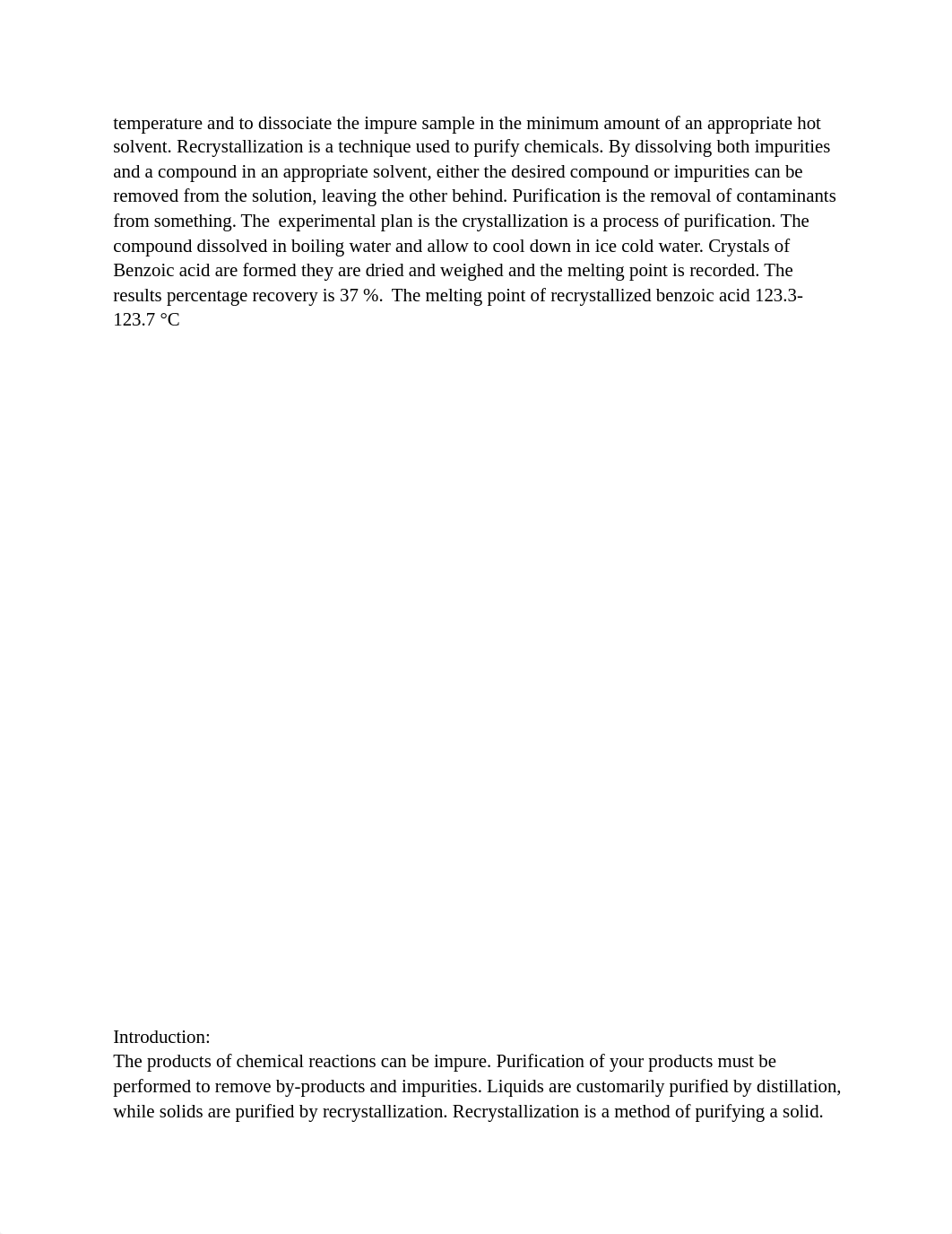 Experiment #6 Purification-Recrystallization of Benzoic acid .docx_dr8613w5kgs_page2