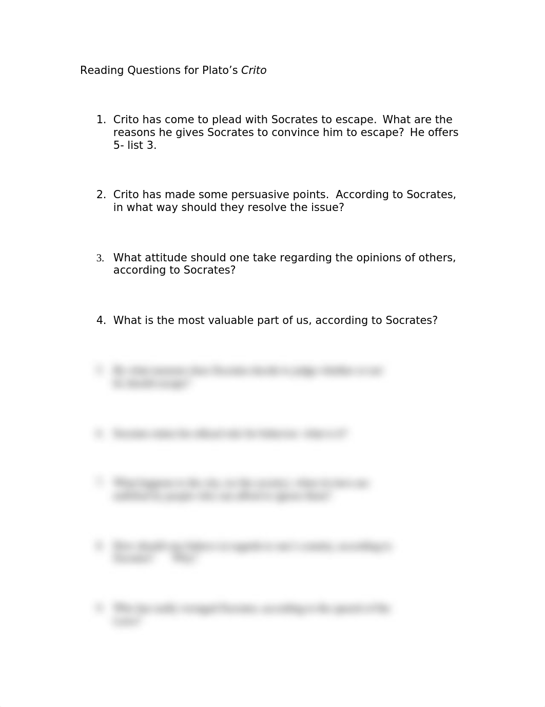 Study Questions for Platos Crito.doc_dr8hkbk0aa0_page1