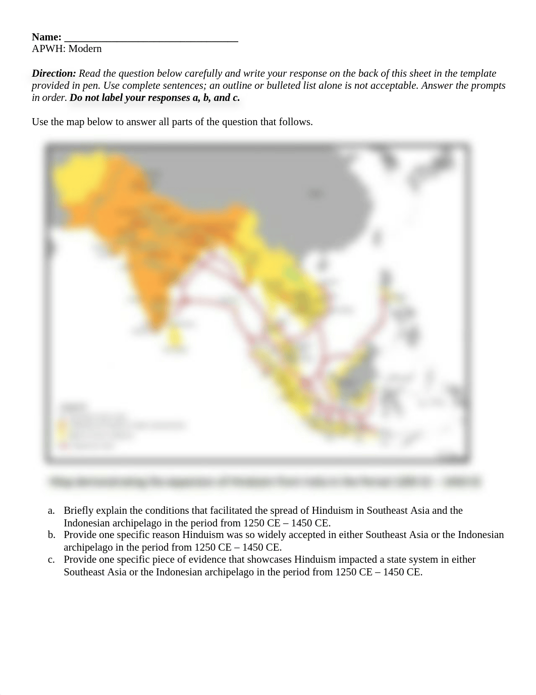 Lesson #8 - Anticipated Response to Spread of Hinduism into Southeast Asia SAQ.docx_dr8wy3zye8s_page1