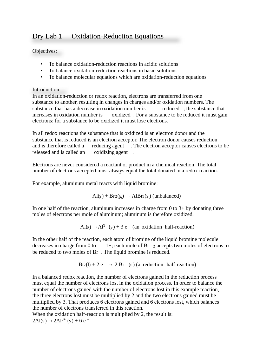 Dry Lab 1 Oxidation-Reduction Equations.pdf_dr8ynh8rpgf_page1