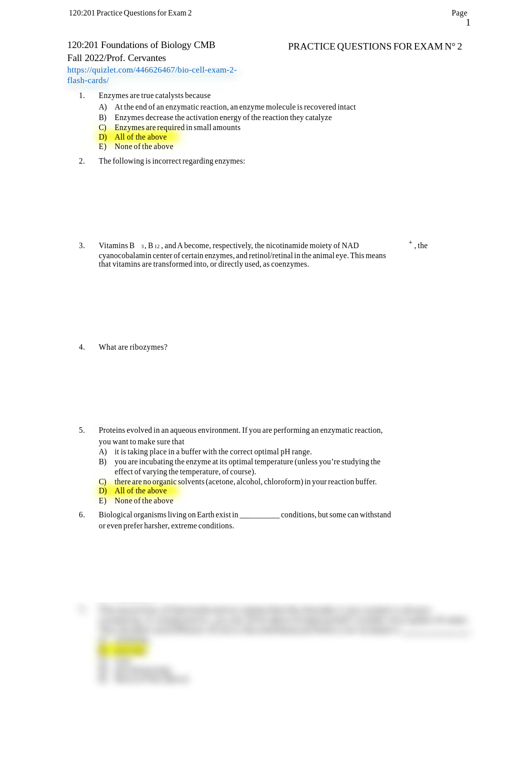 120-201 FA22 Practice Questions for Exam 2 (Enzymes and Bioenergetics).pdf_dr96c0n30o5_page1