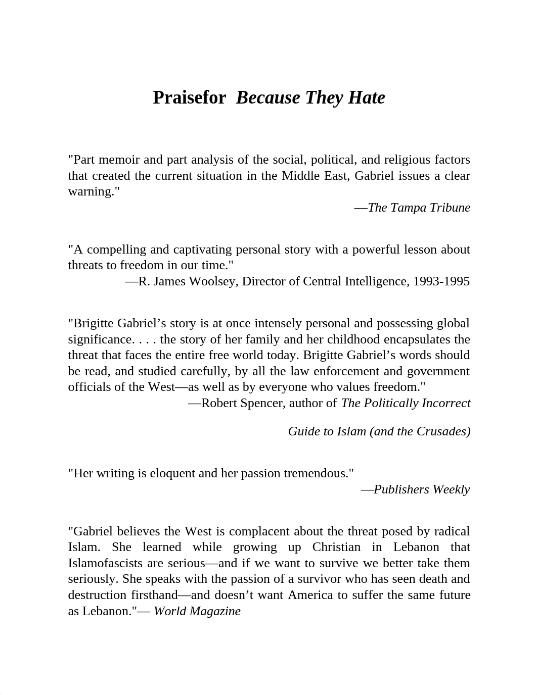 Gabriel, Brigitte - Because They Hate_ A Survivor of Islamic Terror Warns America (2006, St. Martin'_dr96le448bu_page3