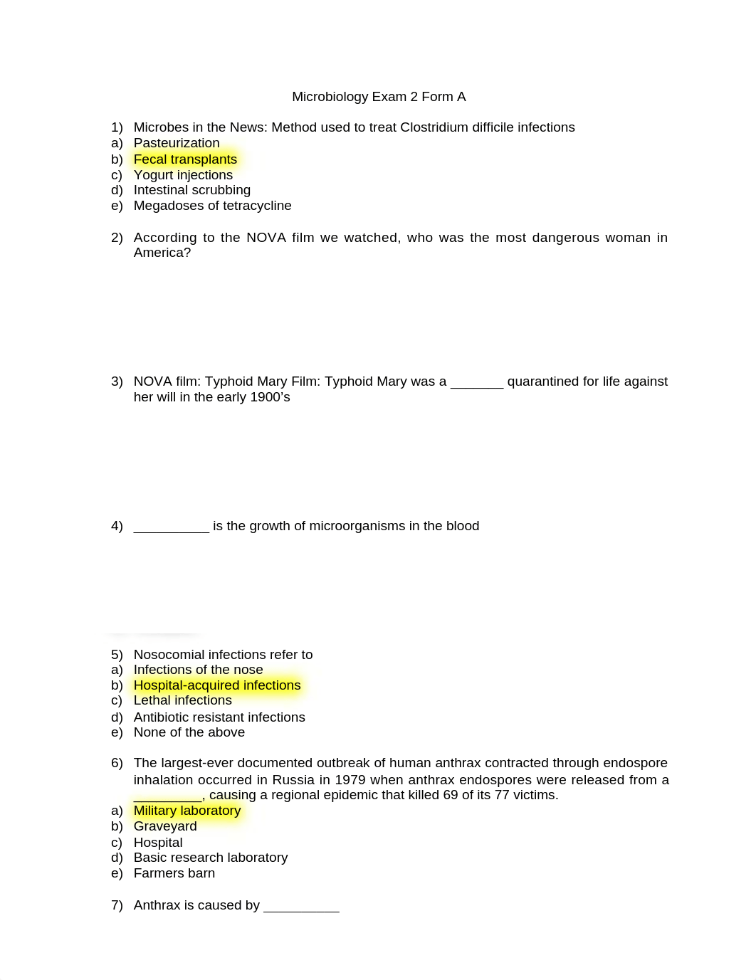 Microbiology Exam 2 Form A_dr9allyy590_page1