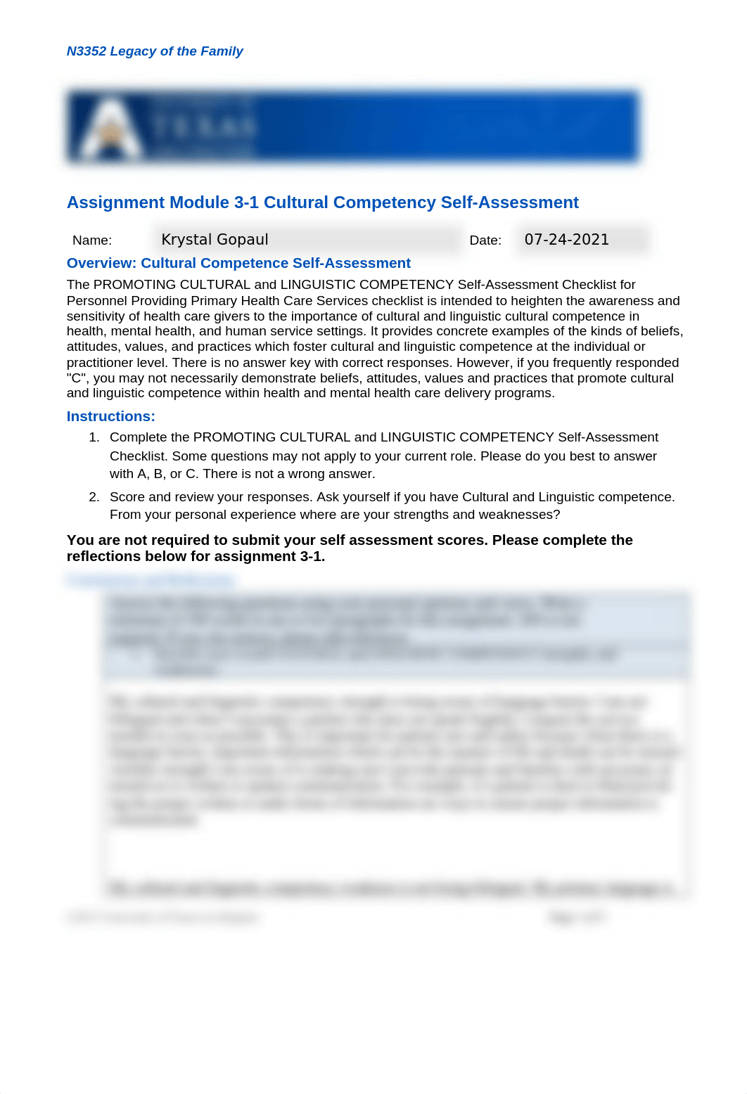 N3352 Assignment Module 3-1 Cultural Compentency Self-Assessment-1.docx_dr9e69dsao0_page1