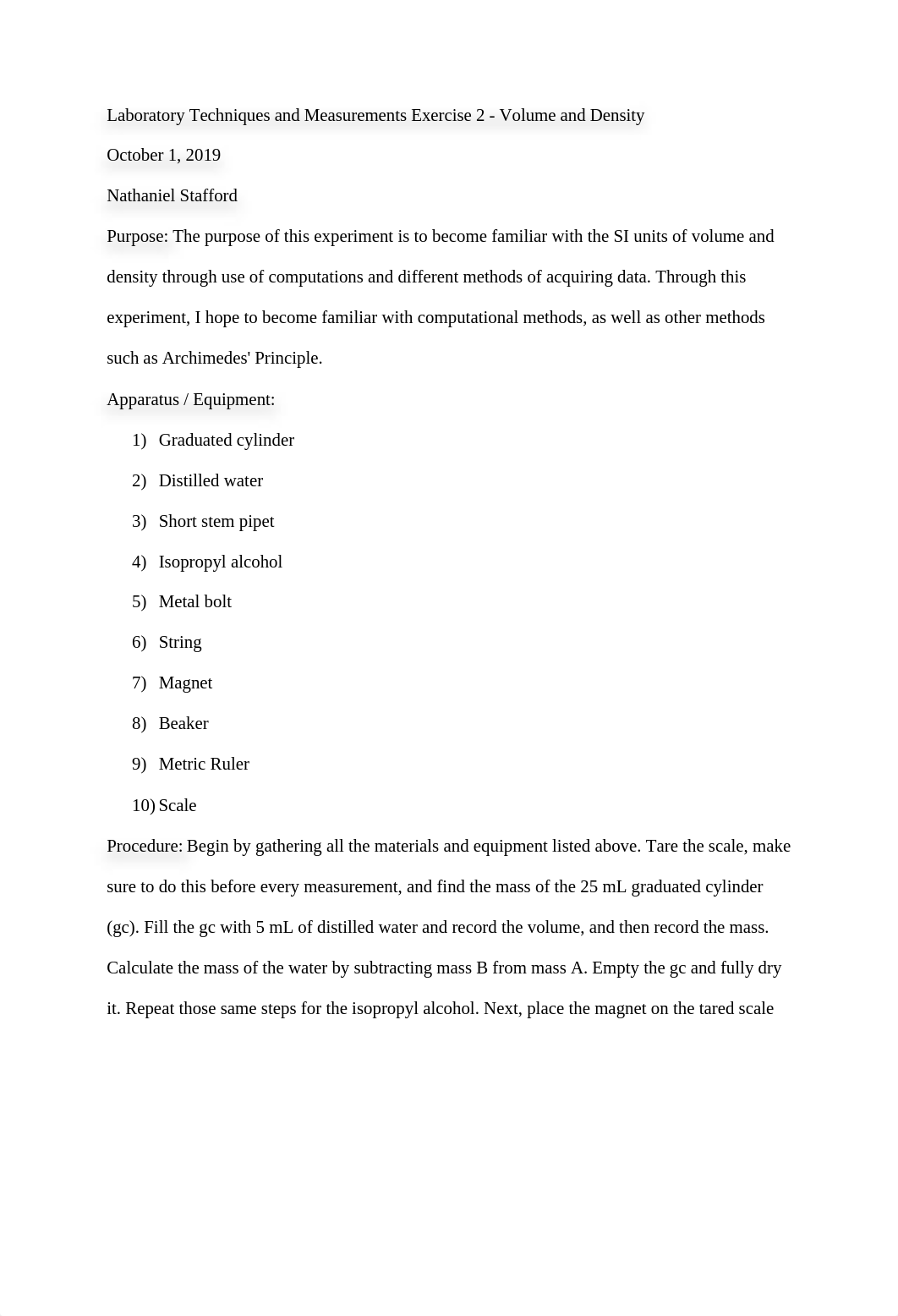 Laboratory Techniques and Measurements Exercise 2 - Volume and Density_dr9tn4x0d97_page1