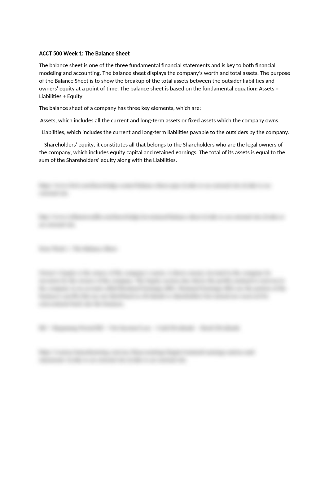 ACCT 500 Week 1 The Balance Sheet Discussion D1.docx_dr9vbwr8f6g_page1