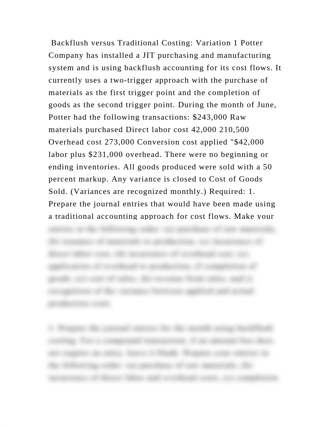 Backflush versus Traditional Costing Variation 1 Potter Company has .docx_dr9xxof1yv3_page2