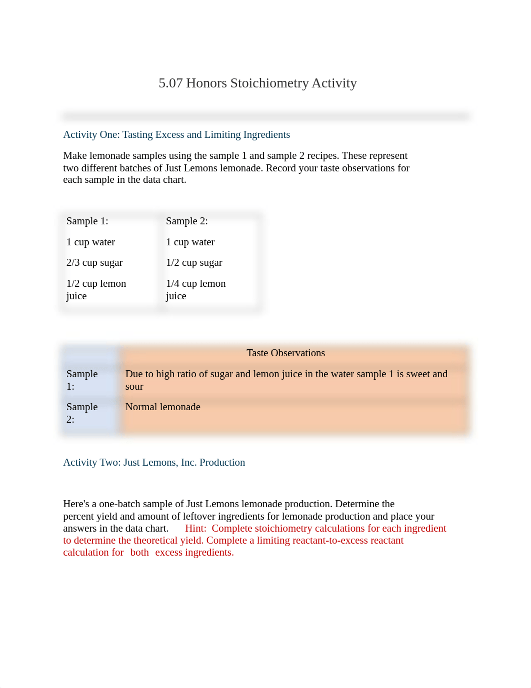 5.07 Honors Stoichiometry Activity.docx_drabijq8j5h_page1