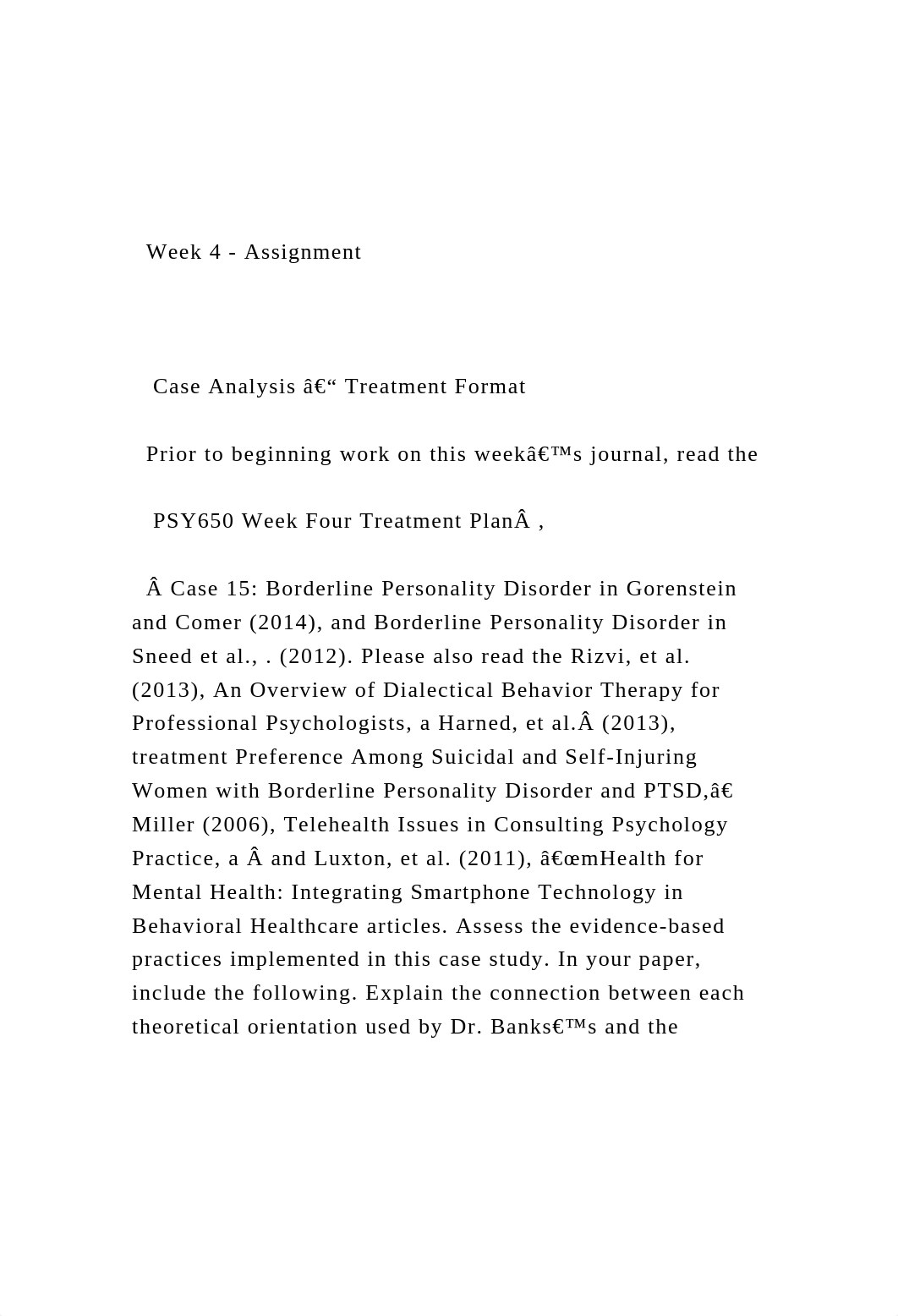 Week 4 - Assignment     Case Analysis â€" Treatment For.docx_draffvzoeaz_page2