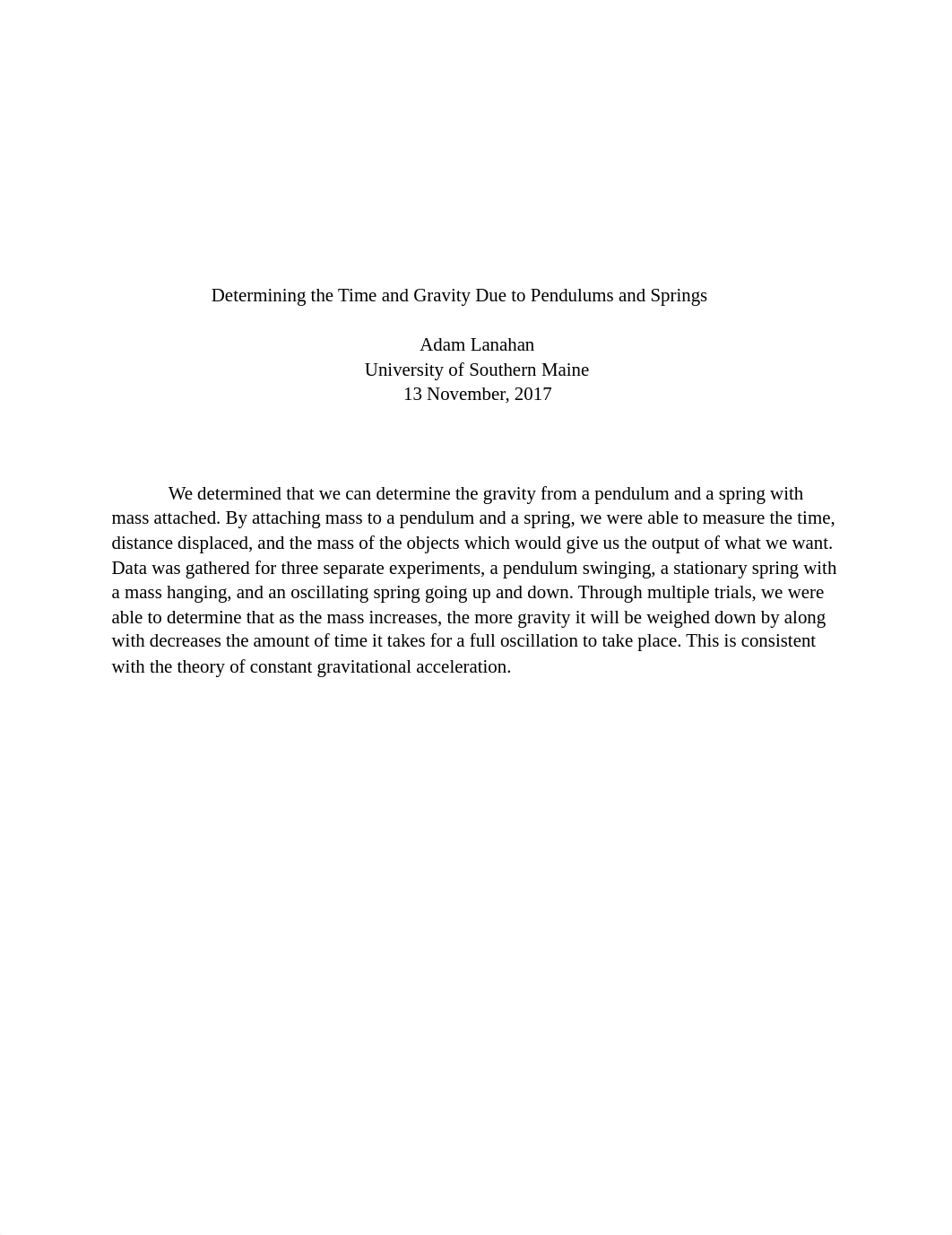 Determining the Time and Gravity Due to Pendulums and Springs.pdf_drb6h61bqdv_page1