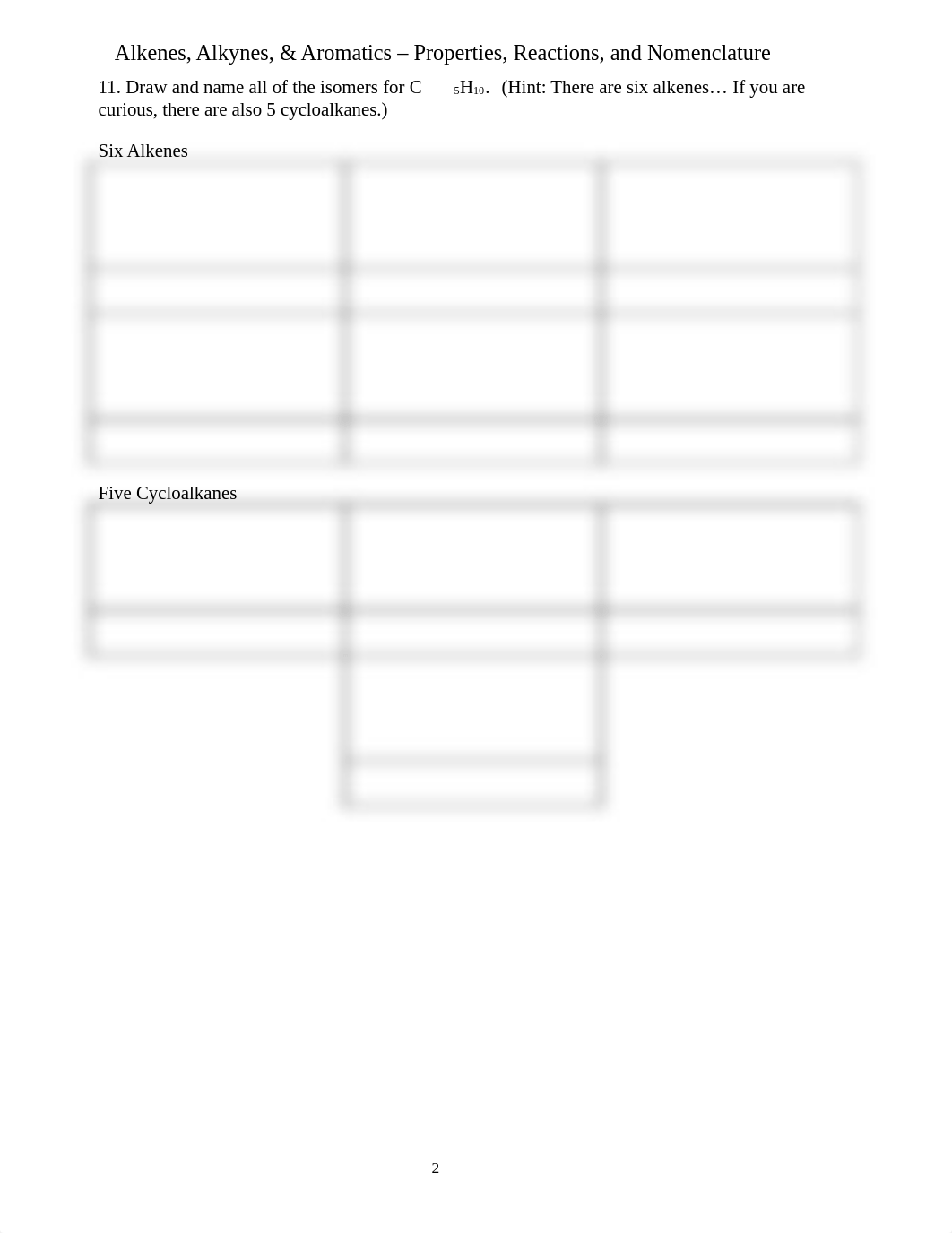 OCA #13 - Alkenes, Alkynes &amp; Aromatics - Nomenclature Word document_drb8feu7lc4_page2