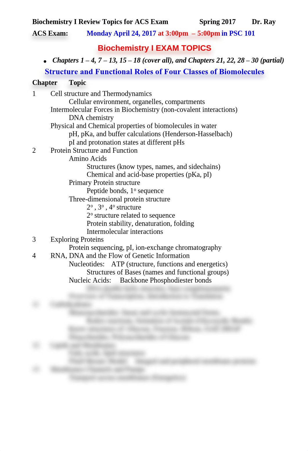 Biochemistry I  Review for ACS Exam Sp17.pdf_drbfitk7xag_page1