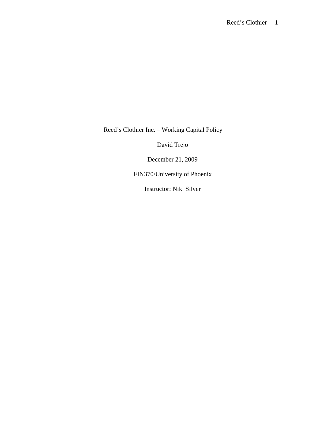 Reed's Clothier Inc - Working Capital Policy - David Trejo_drbhqzp1yxf_page1