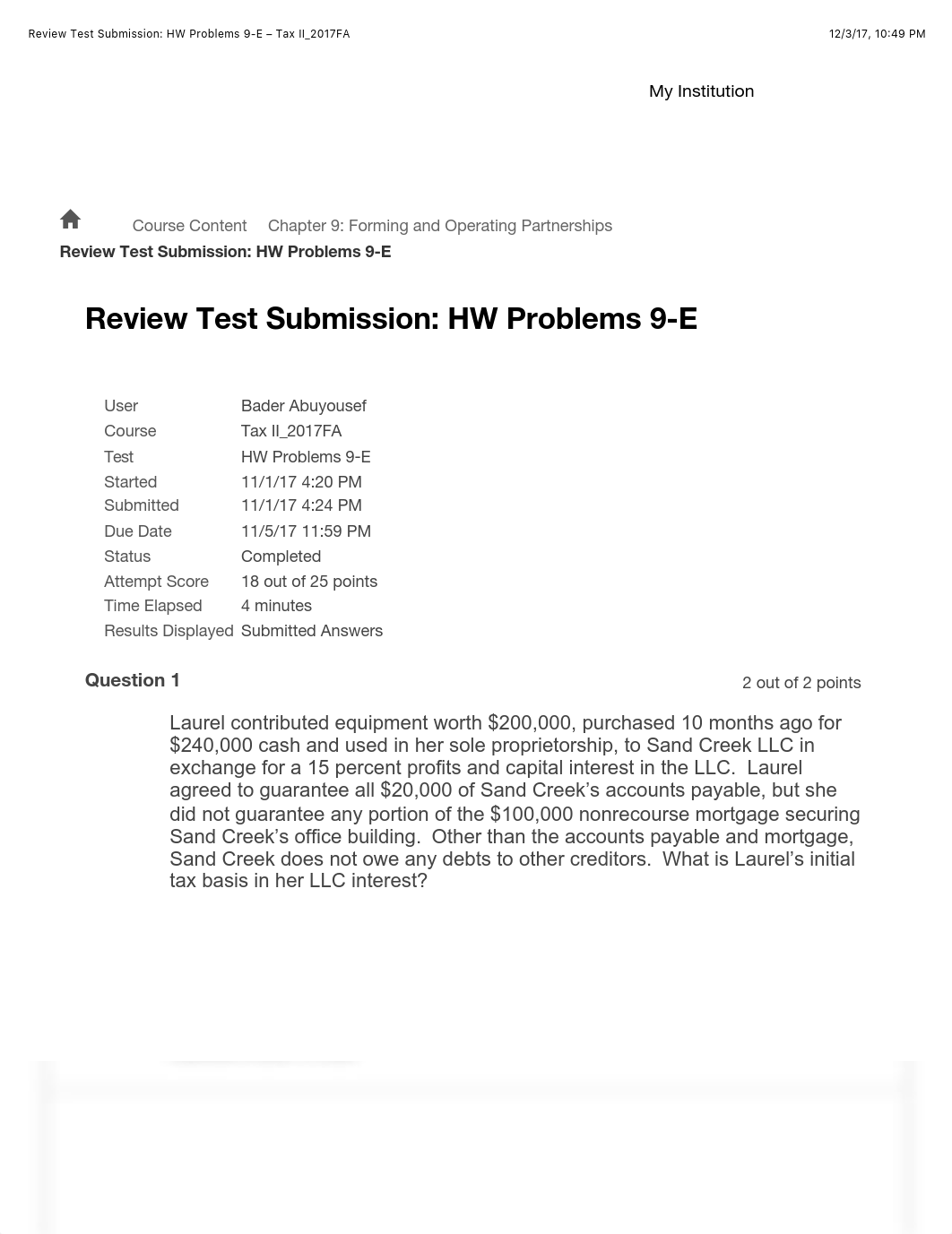 Review Test Submission: HW Problems 9-E - Tax II_2017FA.pdf_drbz0rib6da_page1