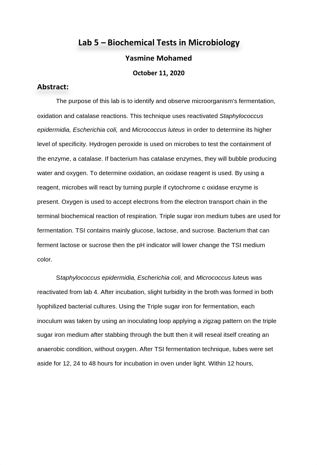 Lab 5 (Biochemical Tests in Microbiology) Tables and Questions.pdf_drcd6n5nq8x_page1