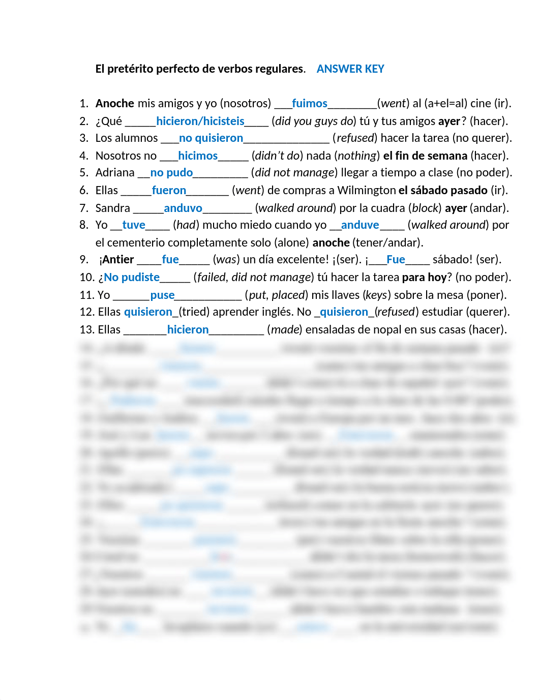 El pretérito perfecto irregular Answer Key.docx_drckjcs3gdt_page1