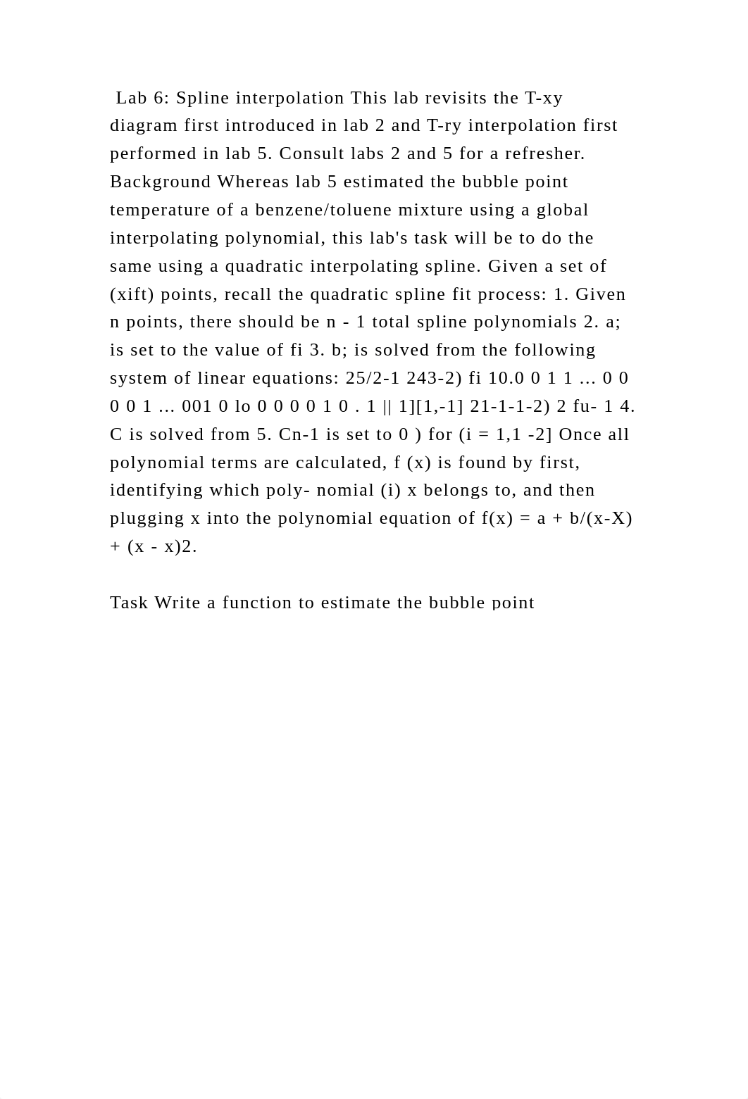 Lab 6 Spline interpolation This lab revisits the T-xy diagram first .docx_drcqk3acic9_page2