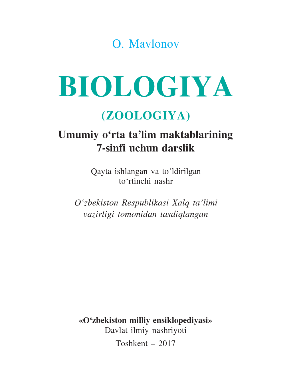 Zoologiya. 7-sinf (2017, O.Mavlonov).pdf_drczmyjbt65_page1