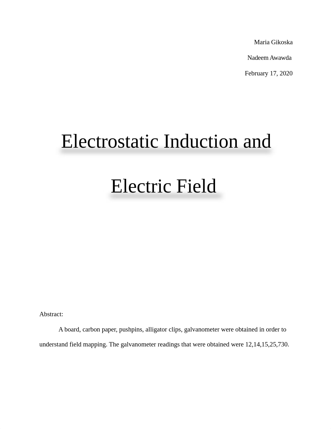 Physics 2 Lab  6- Electrostatics Gikoska .docx_drczskmhn53_page1