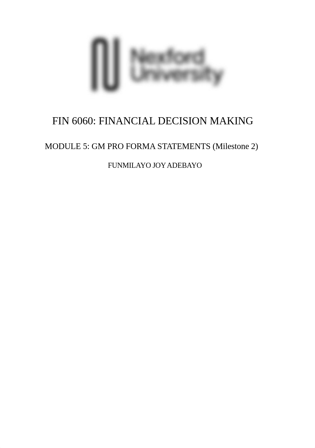 Funmi Adebayo FIN 6060 Milestone 2.docx_drd4qcvv0zh_page1