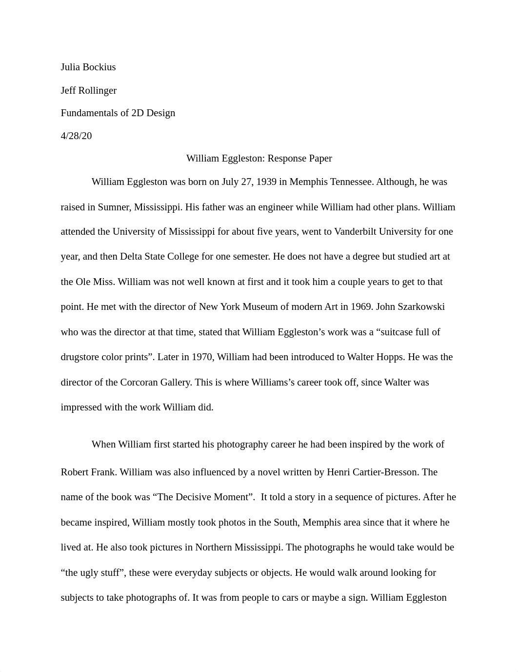 William Eggleston - Artist Response Paper.pdf_drd4r9zf5ht_page1