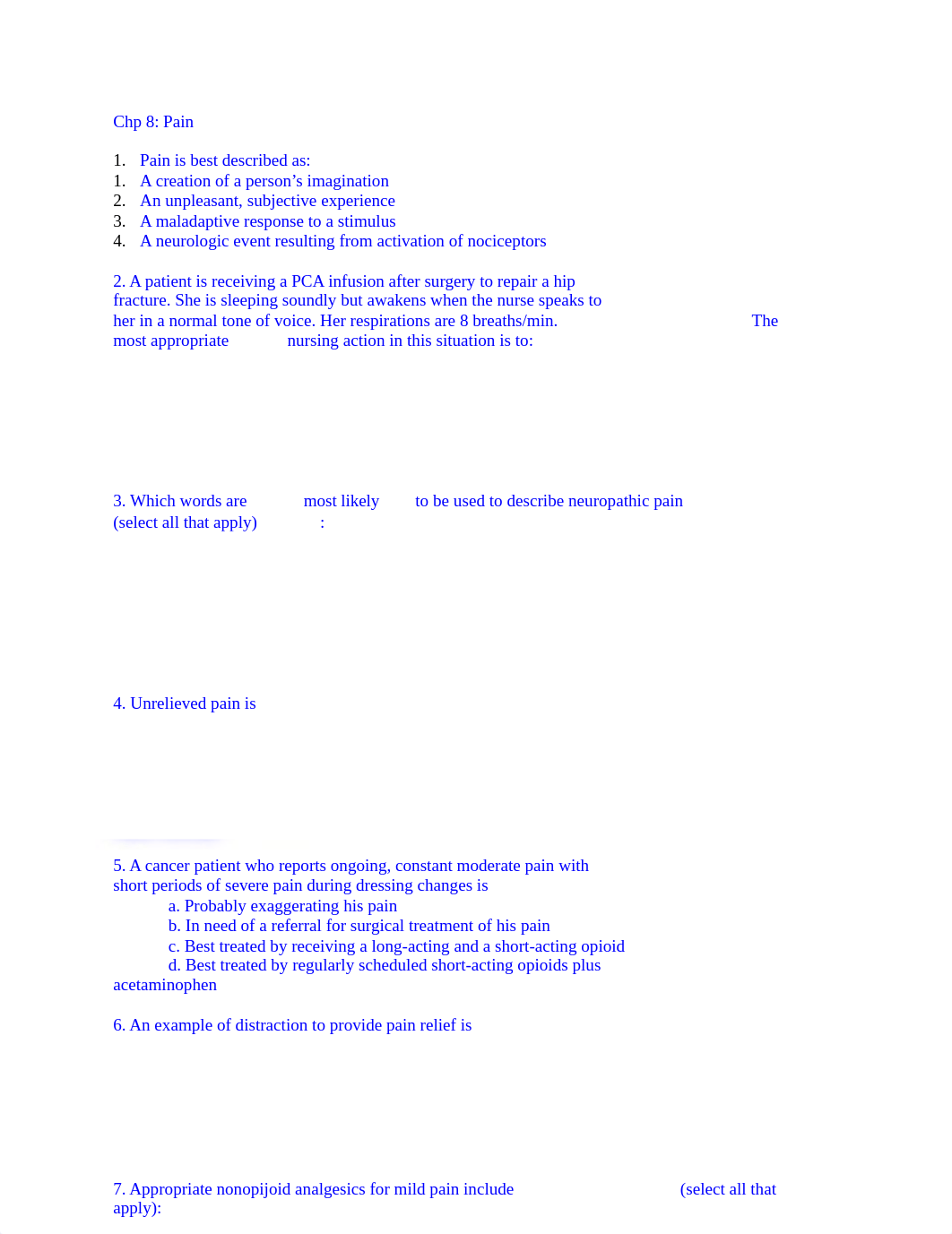 exam one questions med surg 1.docx_drdxlf2yf80_page1