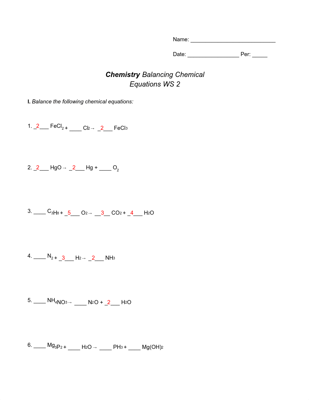 CP Chemistry - Balancing Chemical Equations WS 2.pdf_dre10ed0ddz_page1