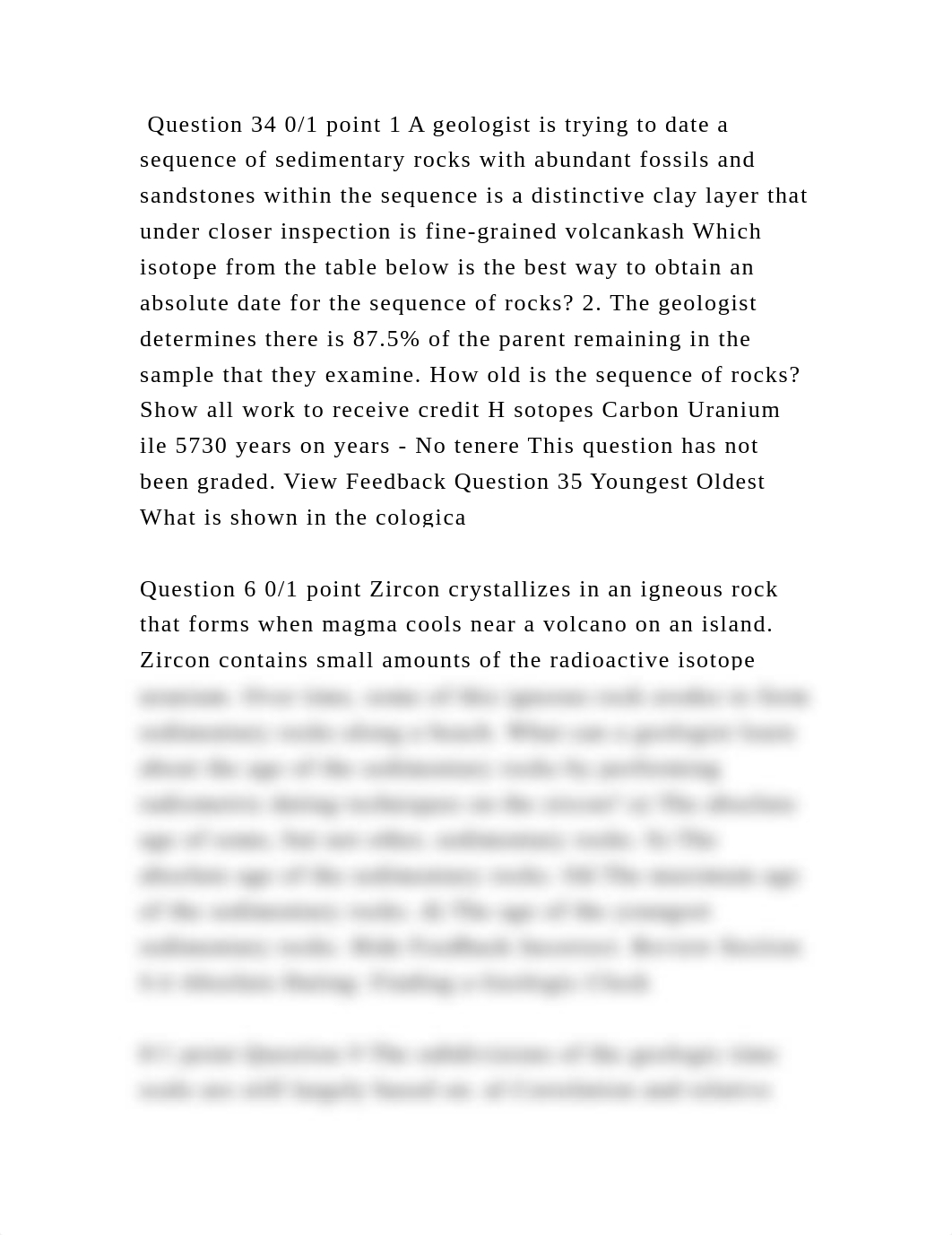 Question 34 01 point 1 A geologist is trying to date a sequence of s.docx_dreinyn2mi9_page2