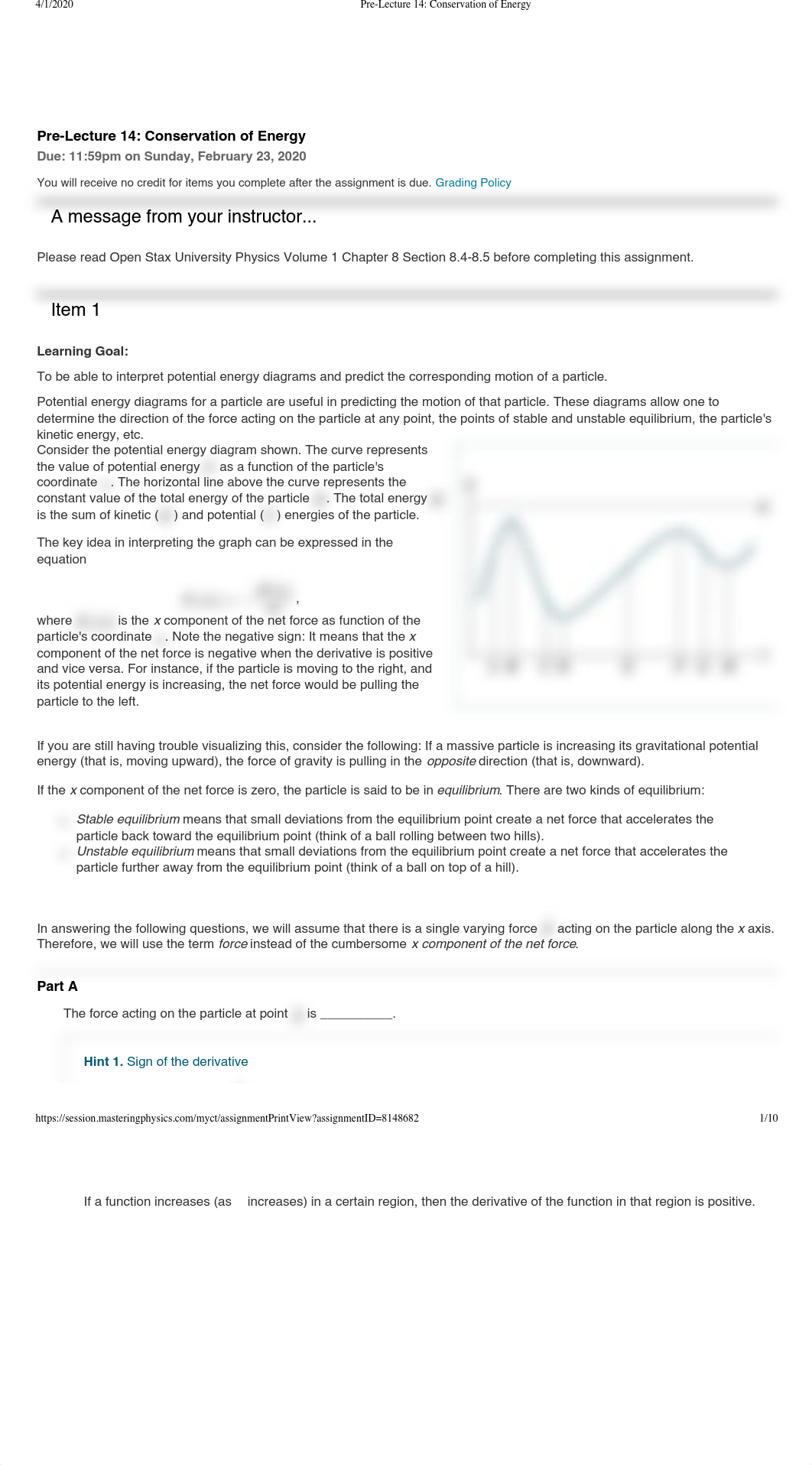 Pre-Lecture 14_ Conservation of Energy.pdf_drej5txvve3_page1