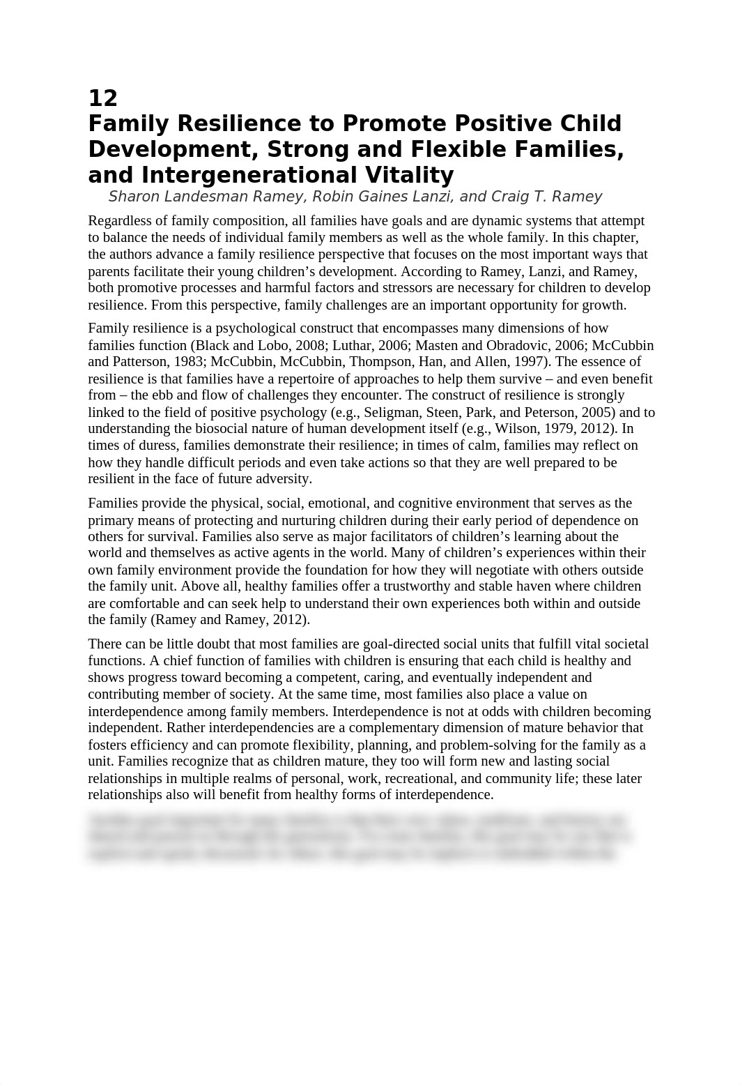 Chapter 12 Family Resilience to Promote Positive Child Development, Strong and Flexible Families, an_drejhjeqoqx_page1